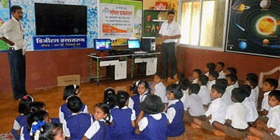 GTL Infra under the Global Foundation works on the education of children to bridge the digital divide.